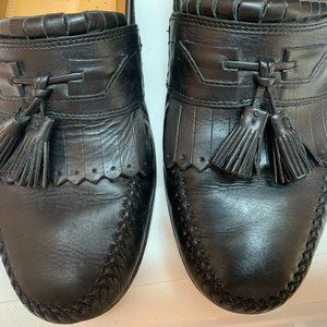150835 MS50 KILTIE Men's Shoes Size 10.5 M Black Leather Slip On Johnston Murphy
